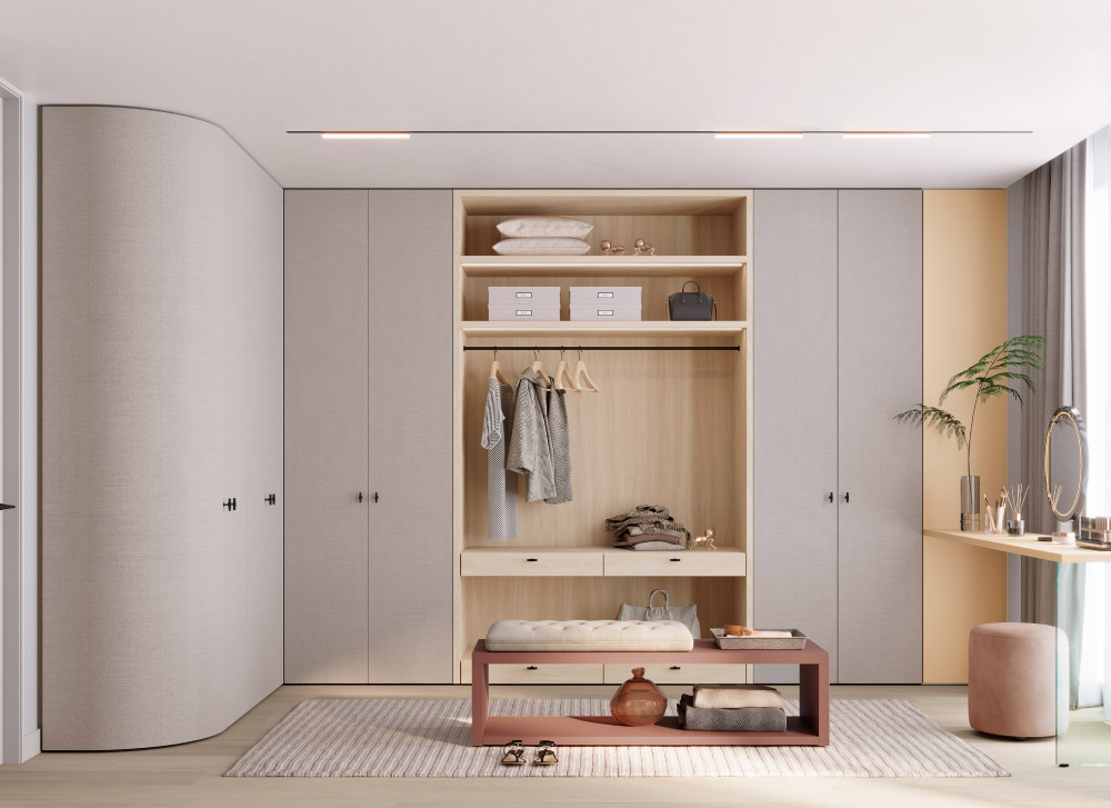 Diseño de armario modular para dormitorio